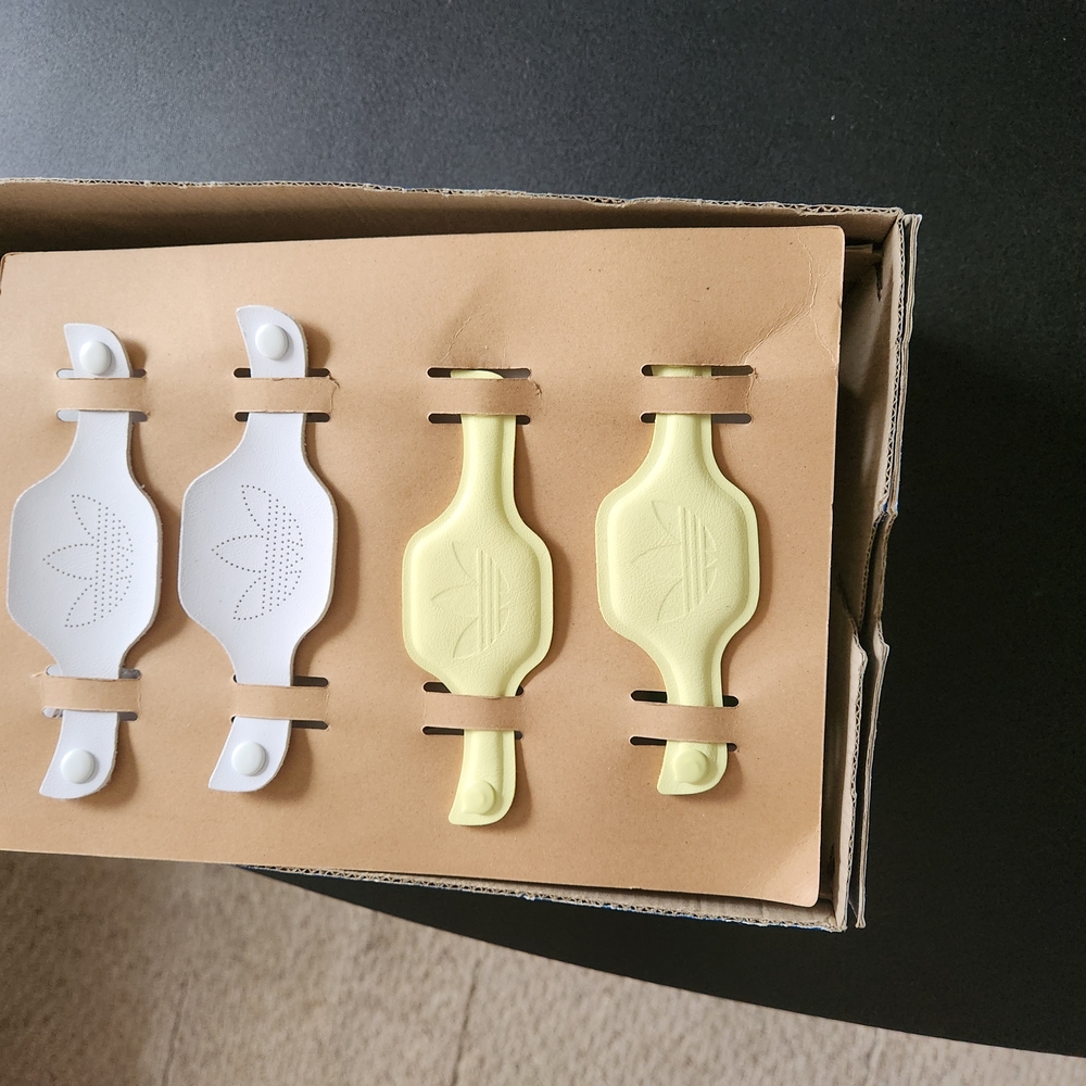 adidas White and Yellow Athletic Shoes